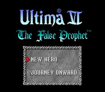 Ultima - The False Prophet (USA) screen shot title